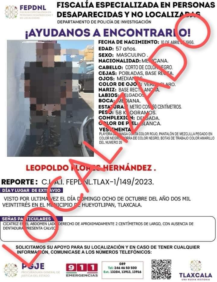 Presentan ante Fiscalía a hombre reportado como no localizado: PGJE